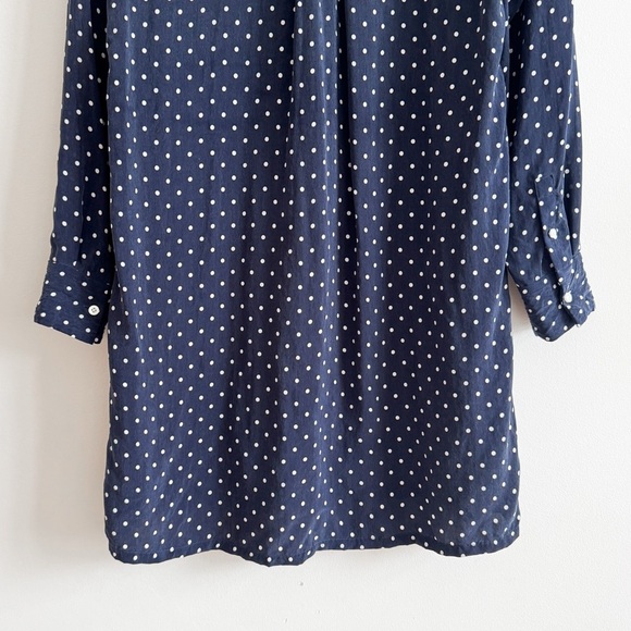 EVERLANE • The Polka-Dot Shirtdress in Navy - Picture 7 of 12